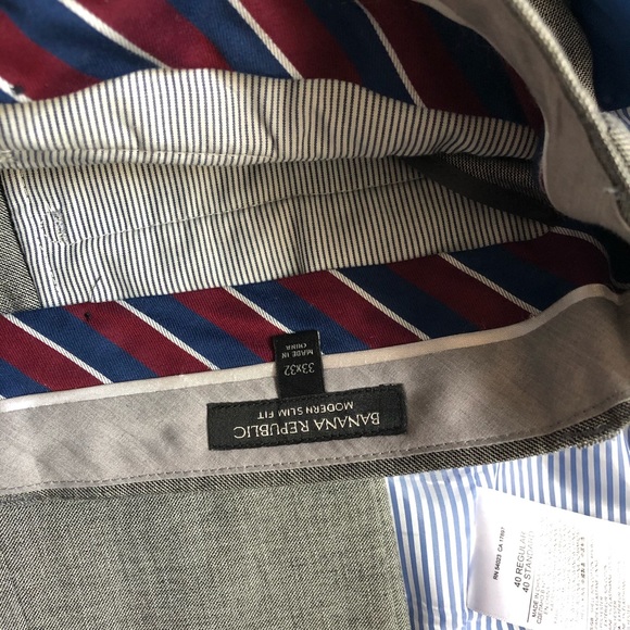 Banana Republic suit slim jacket 40R pants 33/32 - Picture 5 of 6